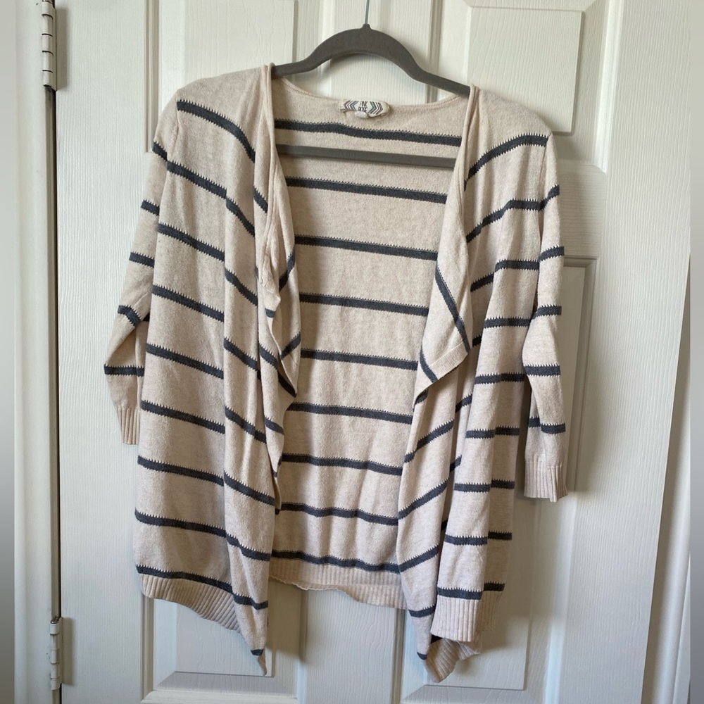 3/$15. Pink Rose cardigan size Large. - Picture 1 of 7